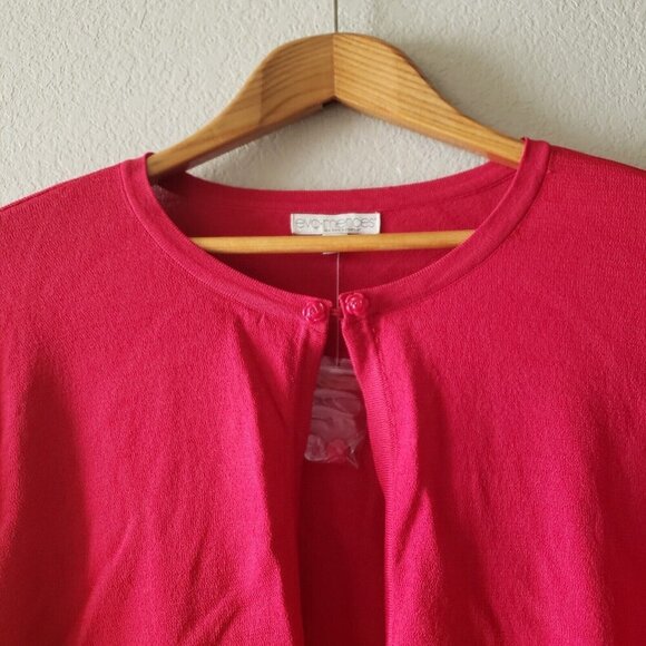 Eva Mendes Red Women's Cardigan Sweater With Rose Buttons Size XL - Picture 3 of 11